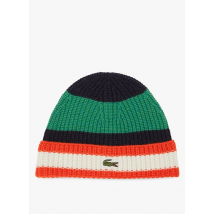 Lacoste - Gestreepte muts wolblend - Een Maat - Wit