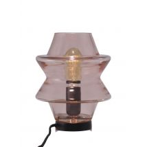 Kulile - Katy - lampe à poser en verre souffle gris anthracite - Taille Unique - Rose