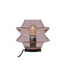 Kulile - Katy - lampe à poser en verre souffle gris anthracite - Taille Unique - Rose
