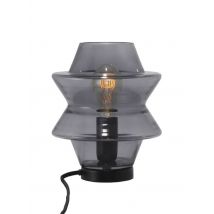 Kulile - Katy - lampe à poser en verre souffle gris anthracite - Taille Unique - Gris