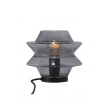 Kulile - Katy - lampe à poser en verre souffle gris anthracite - Taille Unique - Gris