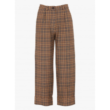 Cotelac - Pantalon droit 7/8eme à carreaux - Taille 0 - Marron