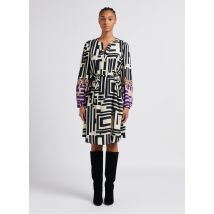 Stella Forest - Gerade geschnittenes midikleid mit v-ausschnitt - Größe 40 - Schwarz