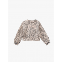 Ikks Junior - Rechte sweater van biokatoen met ronde hals en print - 6A Maat - Wit