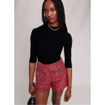 Maje - Pull col montant côtelé - Taille 3 - Noir