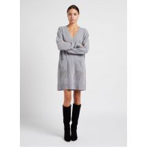 Twinset - Korte jurk met v-hals wolblend - M Maat - Grijs