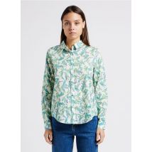 Karl Marc John - Katoenen blouse met klassieke kraag en print - S Maat - Groen