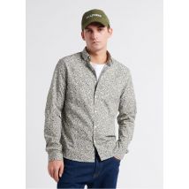 Ikks - Katoenen overhemd met print - L Maat - Kakigroen