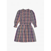 The New Society - Robe midi cintrée col montant en coton - Taille 10A - Multicolore