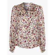Gerard Darel - Blouse met v-hals en print - 40 Maat - Beige