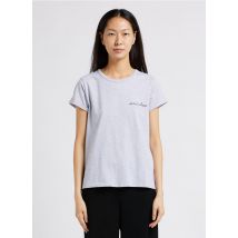 Maison Labiche - Camiseta de algodón orgánico con cuello redondo - Talla XS - Gris