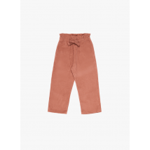 The New Society - Pantalón tapered de algodón de talle alto - Talla 6A - Naranja