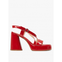 Mellow Yellow - Sandalias de charol con tacón - Talla 39 - Rojo