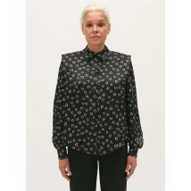Claudie Pierlot - Bluse mit klassischem kragen und print - Größe 42 - Mehrfarbig