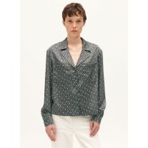 Claudie Pierlot - Satijnachtige blouse met reverskraag - 38 Maat - Multikleurig