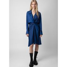 Zadig&voltaire - Halflange - gedrapeerde jurk - XS Maat - Blauw