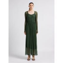 Max&co. - Vestido largo con corsé de encaje - Talla XS - Verde