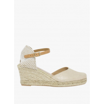 Bocage - Espadrilles compensées bi-matière - Taille 37 - Beige