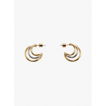 Mango - Brass hoop earrings for pierced ears - Einheitsgröße - Golden