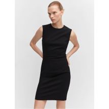 Mango - Korte jurk met ronde hals - XS Maat - Zwart