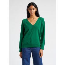 Berenice - Gerade geschnittener kaschmirpullover mit v-ausschnitt - Größe S - Grün