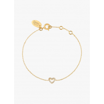 Caroline Najman - Armband van messing met hartje - Een Maat - Goudkleurige