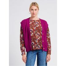 Louise Misha - Gilet Col V sans manches en laine - Taille M - Rose