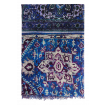 Gerard Darel - Echarpe en laine à motif - Taille Unique - Bleu