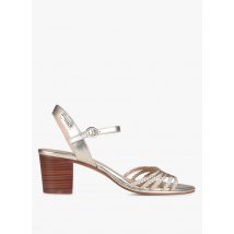 Les Tropeziennes Par M.belarbi - Leren sandalen met hoge hak - 36 Maat - Goudkleurige