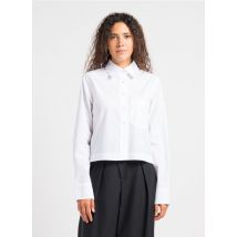 Closed - Camisa corta recta de algodón orgánico - Talla XS - Blanco