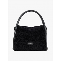 Nat & Nin - Mini sac à main en sherpa - Taille Unique - Noir