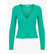 Kookai - Gerade geschnittene strickjacke mit v-ausschnitt - Größe 2 - Grün
