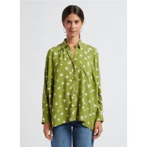 Billabong - Overhemd met klassieke kraag en bloemenprint - XS Maat - Groen