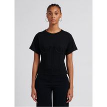 Pinko - Strak t-shirt met ronde hals - M Maat - Zwart
