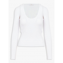 Kookai - Nauwsluitende top met ribbeltextuur - 1 Maat - Wit