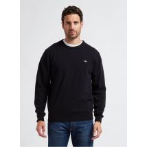 Gant - Jersey recto de lana con cuello redondo - Talla M - Negro