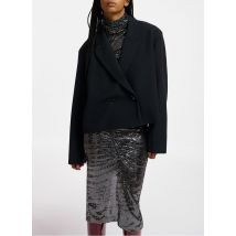 Essentiel Antwerp - Blazer corta oversize con cuello sastre - Talla única - Negro