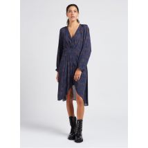 See U Soon - Robe midi Col V imprimée floral - Taille 1 - Bleu