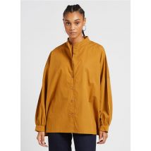 Rita Row - Oversized - katoenen blouse met maokraag - XS/S Maat - Oranje