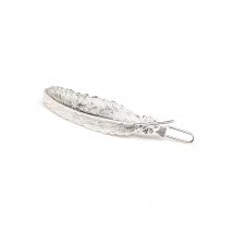 Monsieur Simone - Barrette plume doré à l'or fin - Taille Unique - Argent