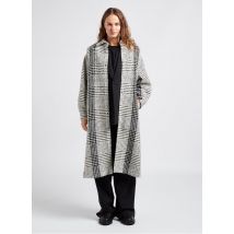 Iro - Abrigo de cuadros con cuello clásico - Talla 36 - Negro
