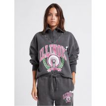 Newtone - Gerade geschnittenes sweatshirt mit troyer-kragen aus baumwolle - Größe 2 - Grau