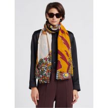 Storiatipic - Echarpe imprimée en laine twill - Taille Unique - Noir