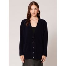 Zapa - Lang - aansluitend vest van wol met v-hals - 3 Maat - Blauw