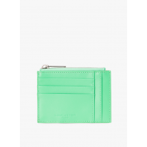 Lancaster Paris - Zipped leather card holder - One Size - Green