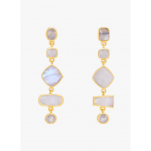 Lavani Jewels - Boucles d'oreilles pierre de lune - Taille Unique - Bleu