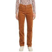 Esprit - Pantalon droit en velours de coton côtelé - Talla 29 - Marrón