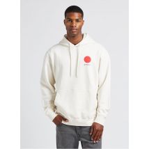 Edwin - Sweat à capuche imprimé en coton - Taille L - Blanc