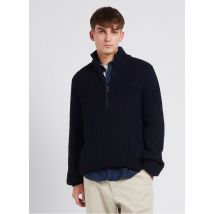 Au Printemps Paris - Gebreide trui met opstaande kraag - S Maat - Blauw