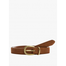 Mango - Suède ceintuur met gesp - S Maat - Bruin